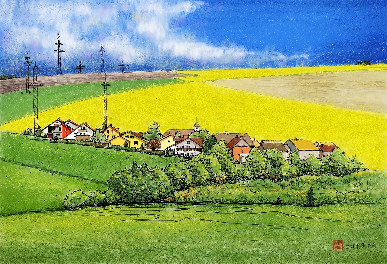 邂逅油菜花（图ZOTAxNTI0ODQ=） - 绘画 - 站酷设计师影子ying0原创素材 - 站酷ZCOOL