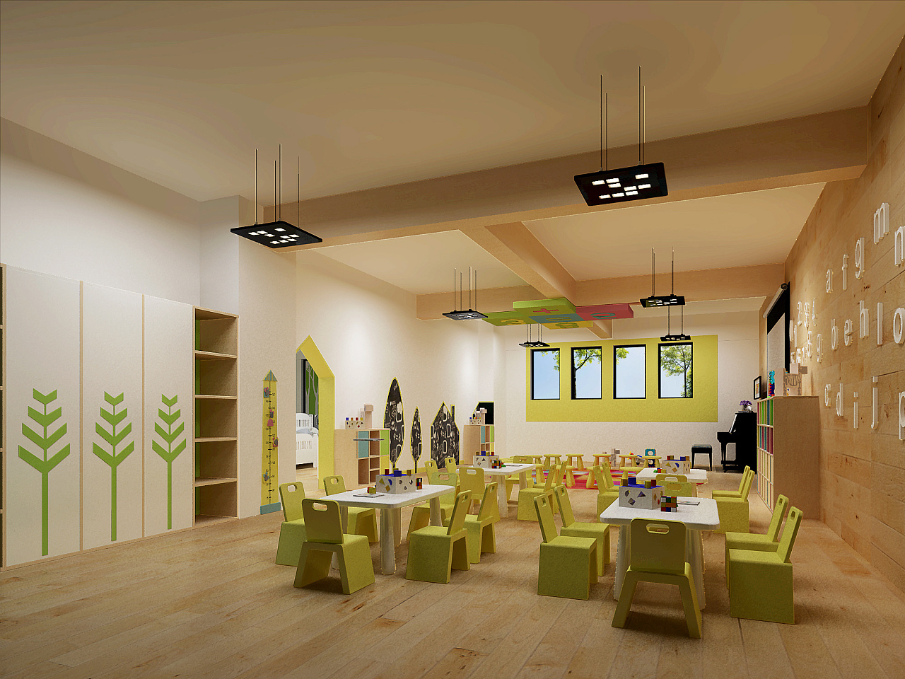 中式幼儿园|空间|室内设计|彼岸之彼 - 原创作品 - 站酷 (ZCOOL)