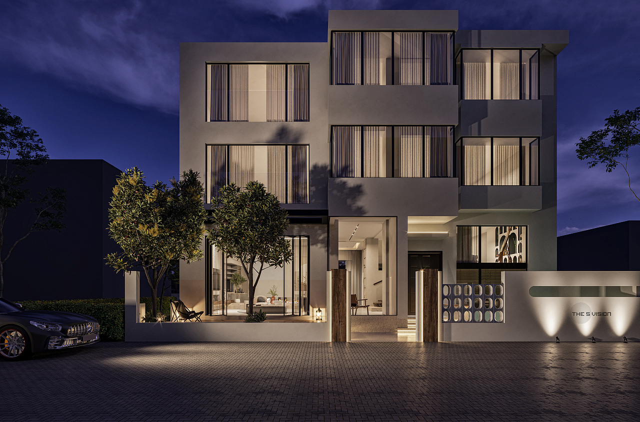 现代白色侘寂风别墅