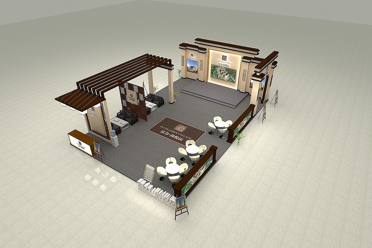房地产展位展会展台展览工装家装快闪店3d效果图设计（图ZMjAzNjE1MDIw） - 其他三维 - 站酷设计师思海设计原创素材 - 站酷ZCOOL