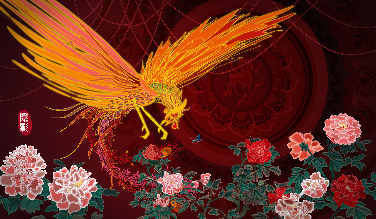 古风手绘/牡丹美人华贵富贵妇人|插画|商业插画|隐彰 - 原创作品