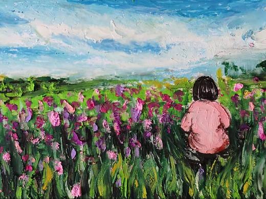 油画棒-小女孩（个人主页-ZNTQ2NDU4MDA=） - 儿童插画 - 站酷设计师Lisa728原创素材 - 站酷ZCOOL