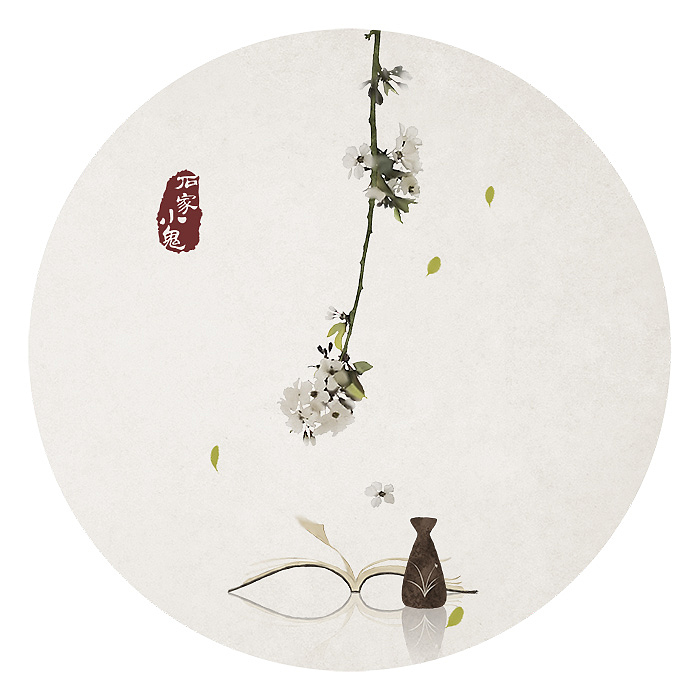 梨花诗与酒——水墨中国风插画（图ZMTEyMzgyNzQw） - 艺术插画 - 站酷设计师石家小鬼原创素材 - 站酷ZCOOL
