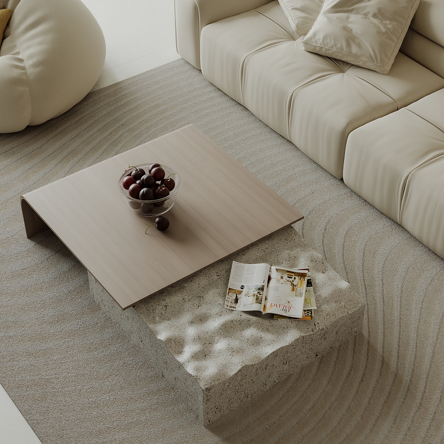 效果图渲染  彩色纯白