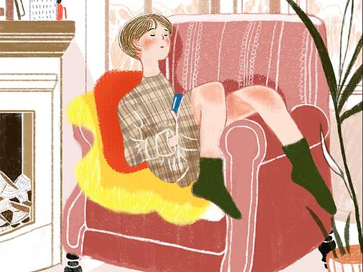 手绘插画作品 居家生活（个人主页-ZMzM0MjE5MzY=） - 创作习作 - 站酷设计师南游原创素材 - 站酷ZCOOL