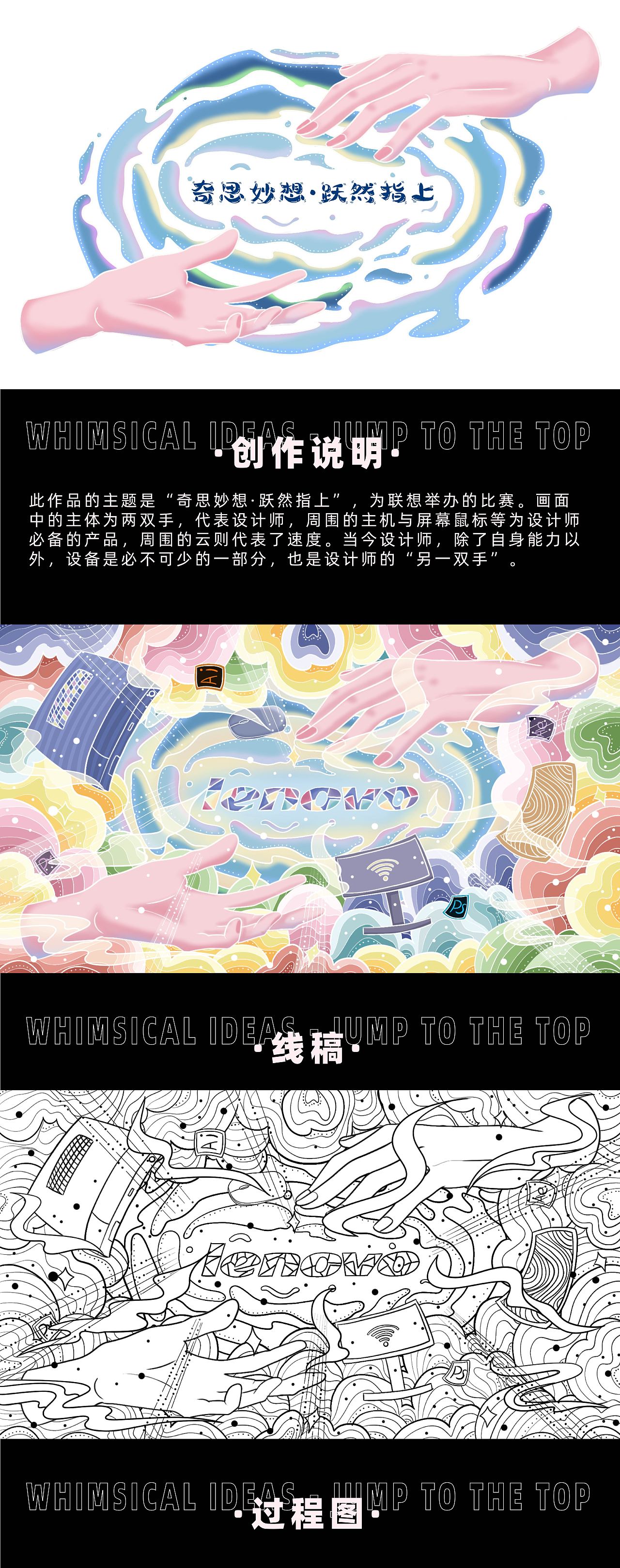 奇思妙想·跃然指上-联想（图ZMjk5NDI1NzE2） - 商业插画 - 站酷设计师苗喵苗喵原创素材 - 站酷ZCOOL