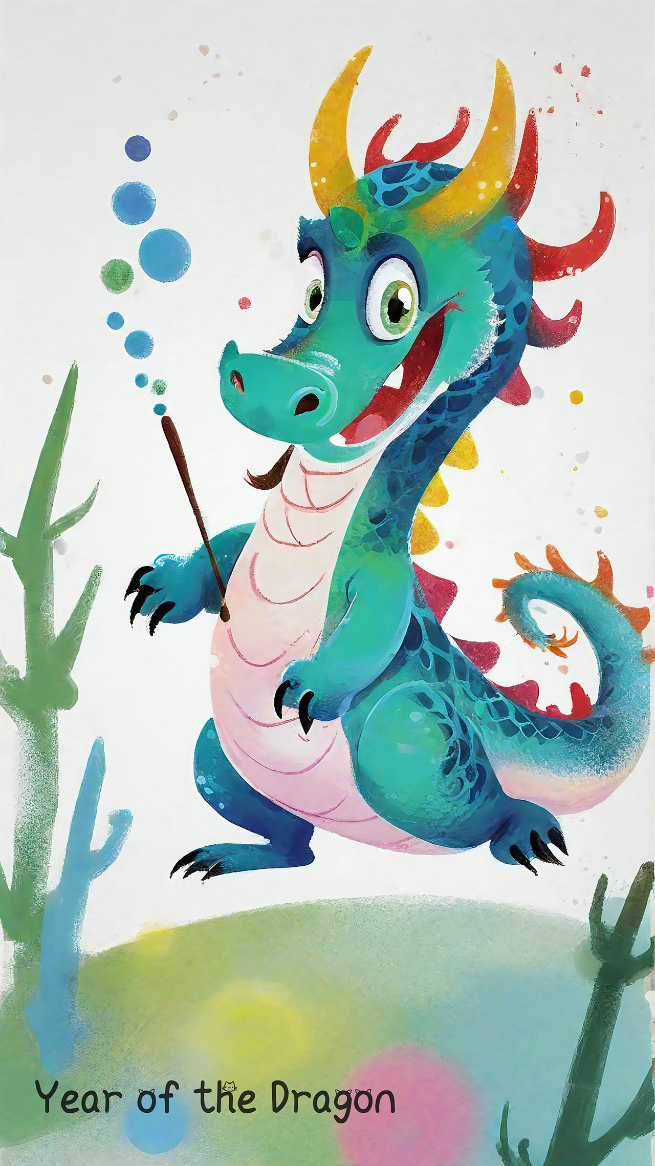 🐉 🎨 呆萌水彩龙，萌化了（图ZMzU5ODU1MzI4） - 儿童插画 - 站酷设计师Abby迷你兜兜原创素材 - 站酷ZCOOL