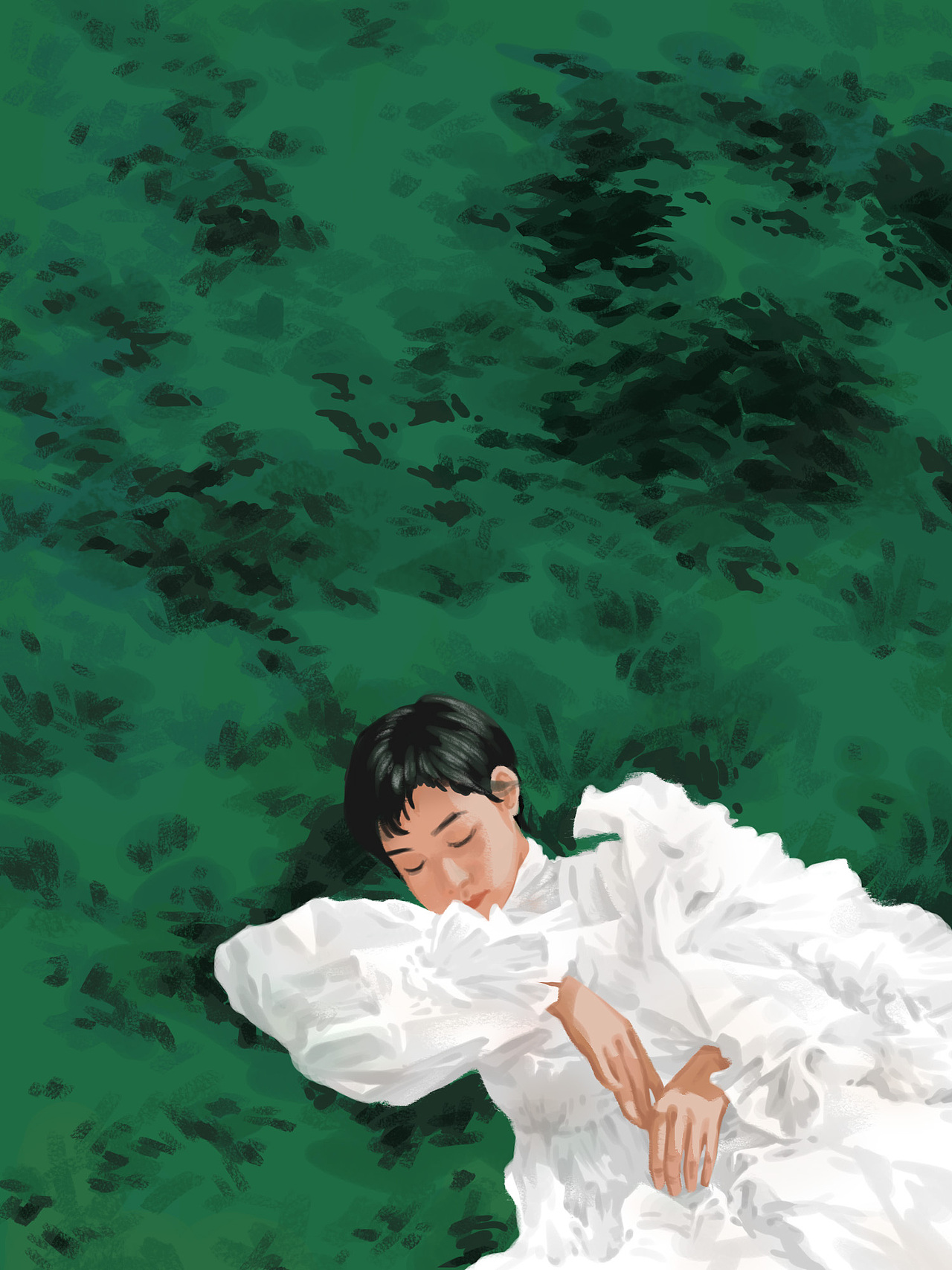 质感插画打卡挑战 Day06-山野百合（图ZMzI4Mjc3MDI0） - 创作习作 - 站酷设计师木香子Ivana原创素材 - 站酷ZCOOL