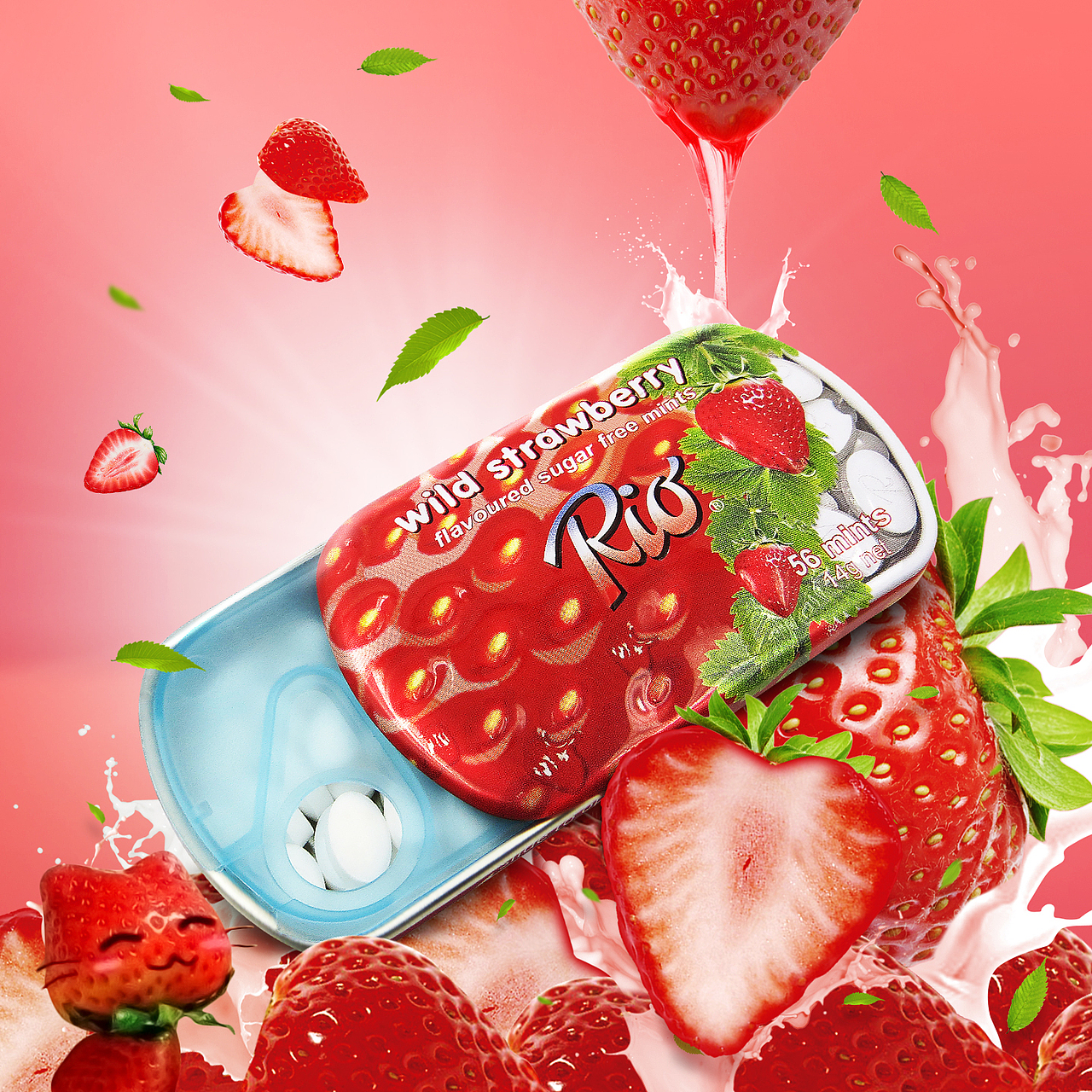 Rio薄荷糖创意合成海报 中盒整改方案 海报 banner 主图 详情 头图 宣传KV 页面 食品类（图ZNjc1OTAwMDg=） - 海报 - 站酷设计师海边的风原创素材 - 站酷ZCOOL