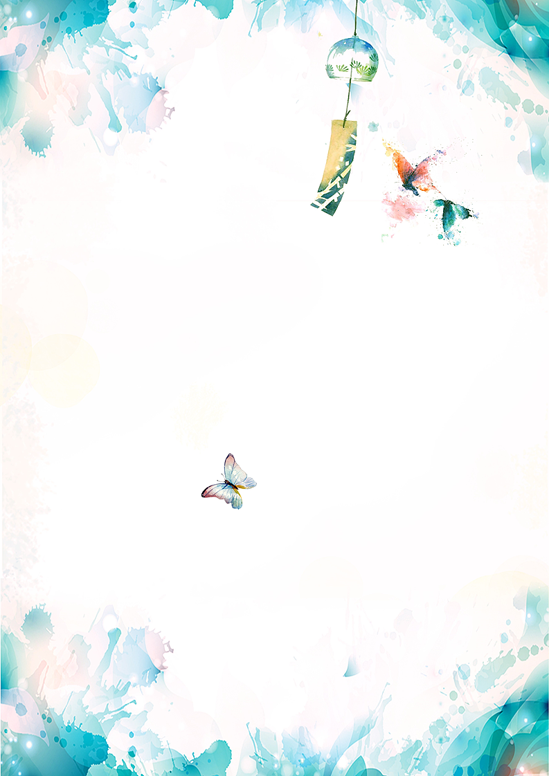 蓝色水彩风铃信纸Word背景图模板（图ZMTYxODgxOTc2） - 新锐潮流插画 - 站酷设计师办公模板原创素材 - 站酷ZCOOL