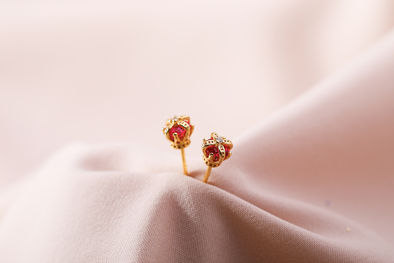 银饰品耳钉耳环首饰拍摄/电商静物产品拍照/小清新饰品