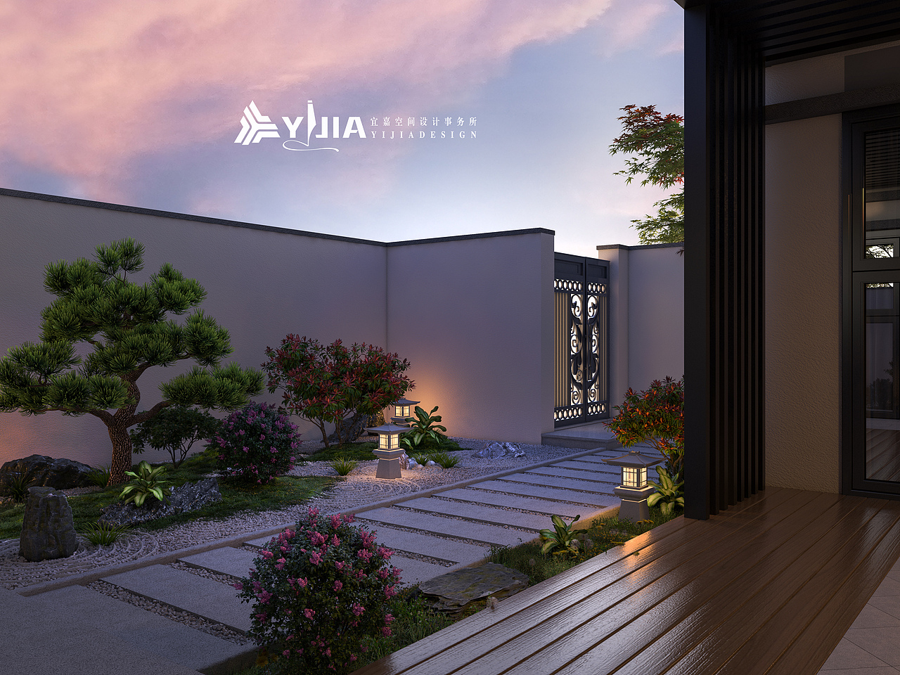 凤凰保集合院庭院景观|空间|景观设计|宜嘉空间设计杨辅_原创作品