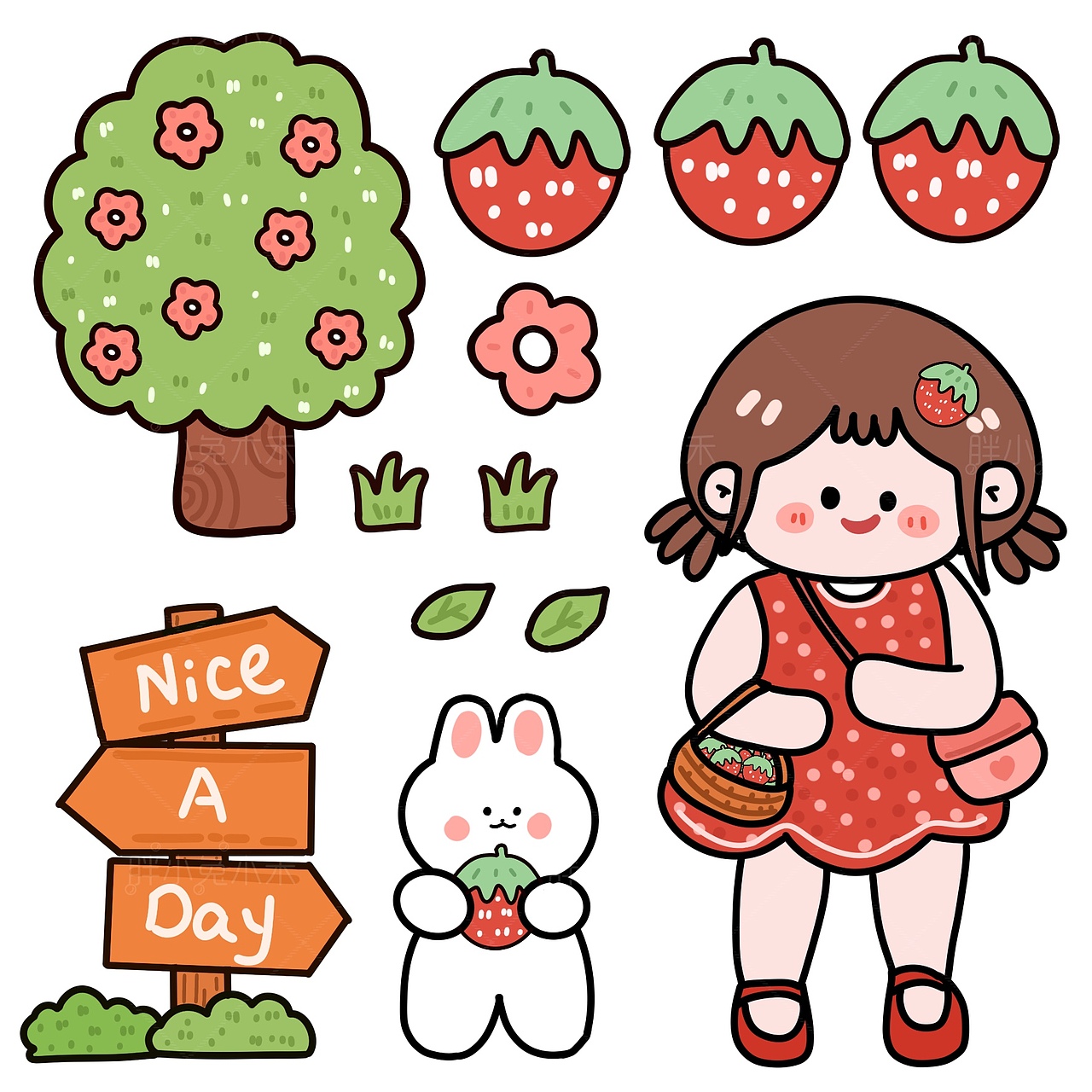 手帐贴纸~一套20张,每个色系5张