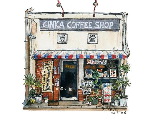 【小店铺小房子】豆堂钢笔淡彩