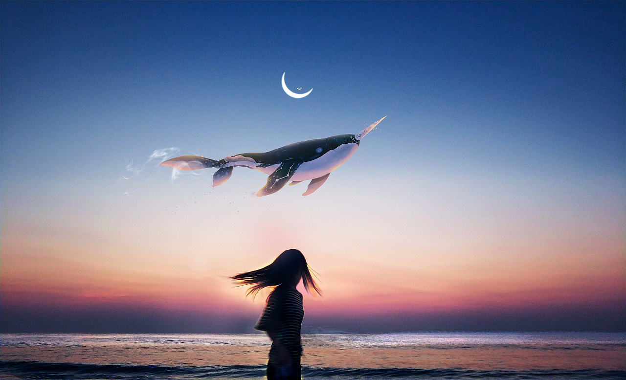 想不到照片出来感觉还挺有意境 然后就想加几条鱼进去