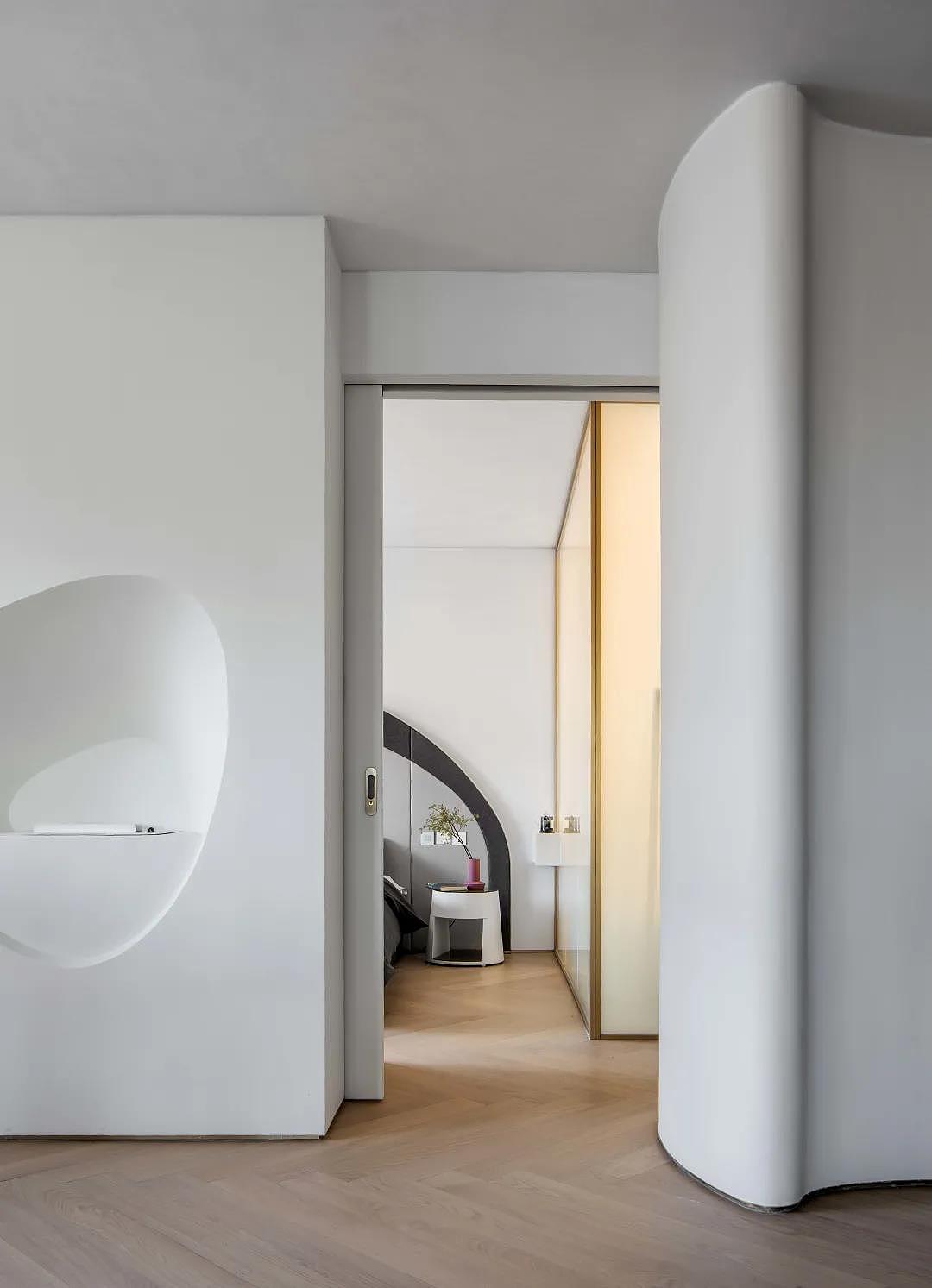 190㎡现代简约风格新房装修,大横厅的纯净轻质感