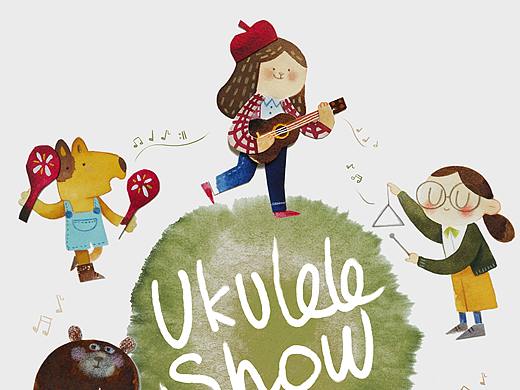 UkuleleShow海报\综合材料插画海报