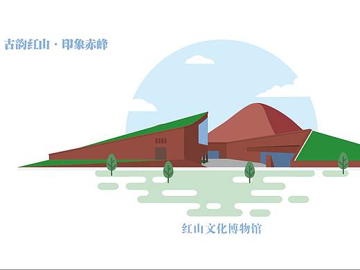赤峰红山区旅游明信片