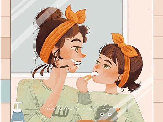 温暖你，治愈我！母亲节系列插画