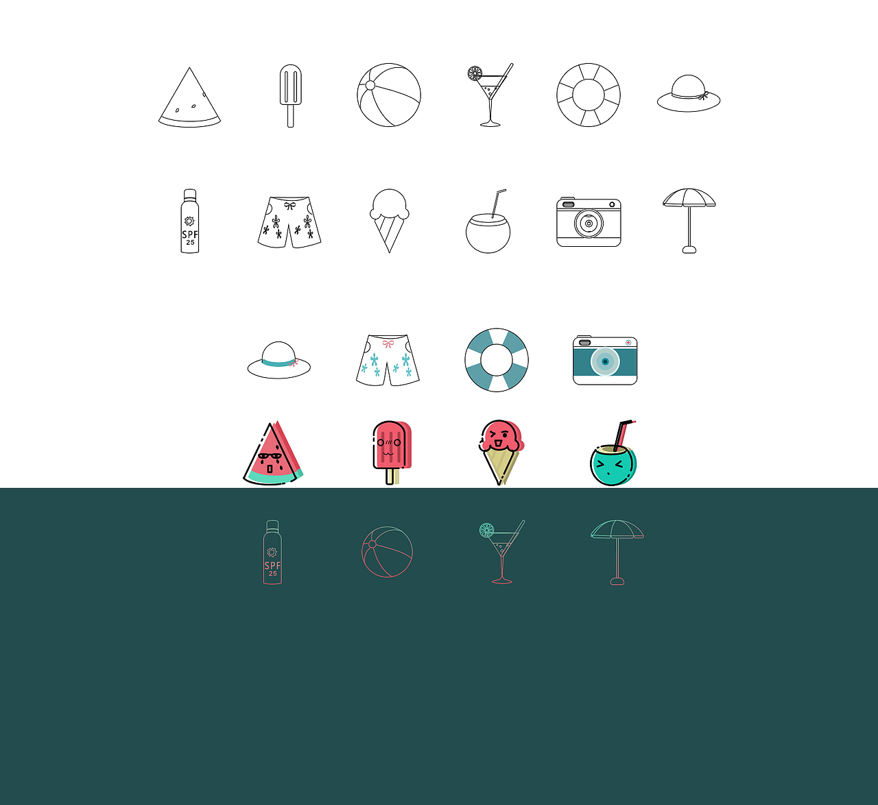 主题图标 夏天（图ZMTY1OTM4MzY4） - 图标 - 站酷设计师美腻美腻原创素材 - 站酷ZCOOL