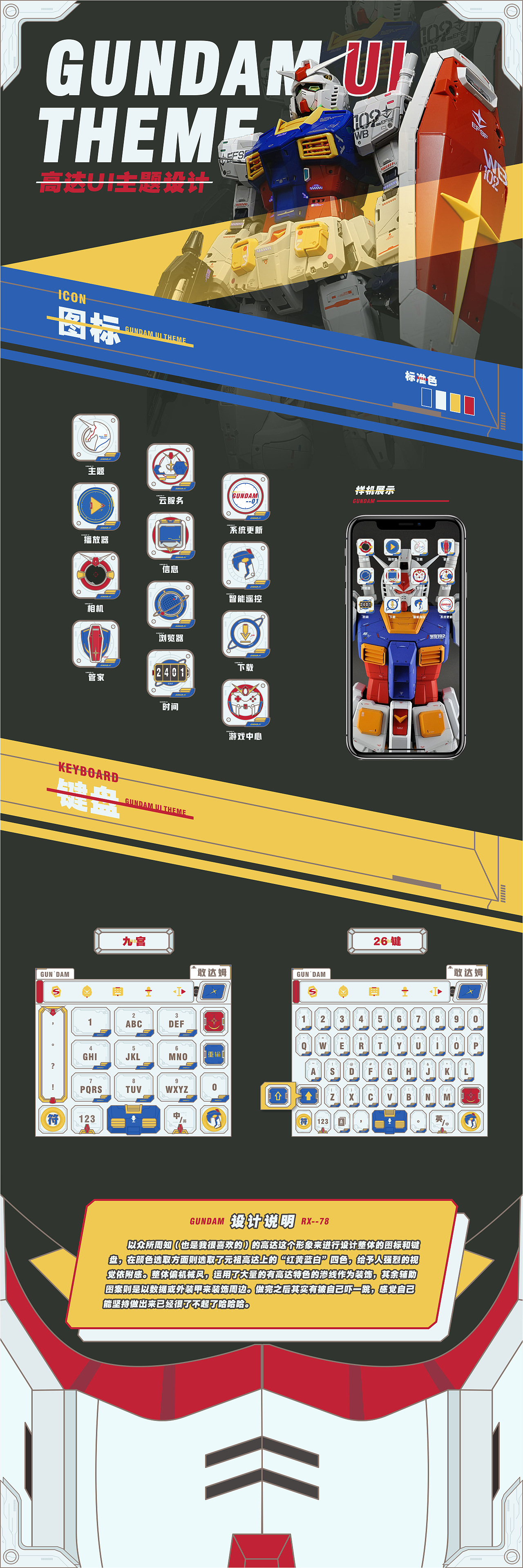 《元祖高达主题APP应用图标》——CDR课程作业