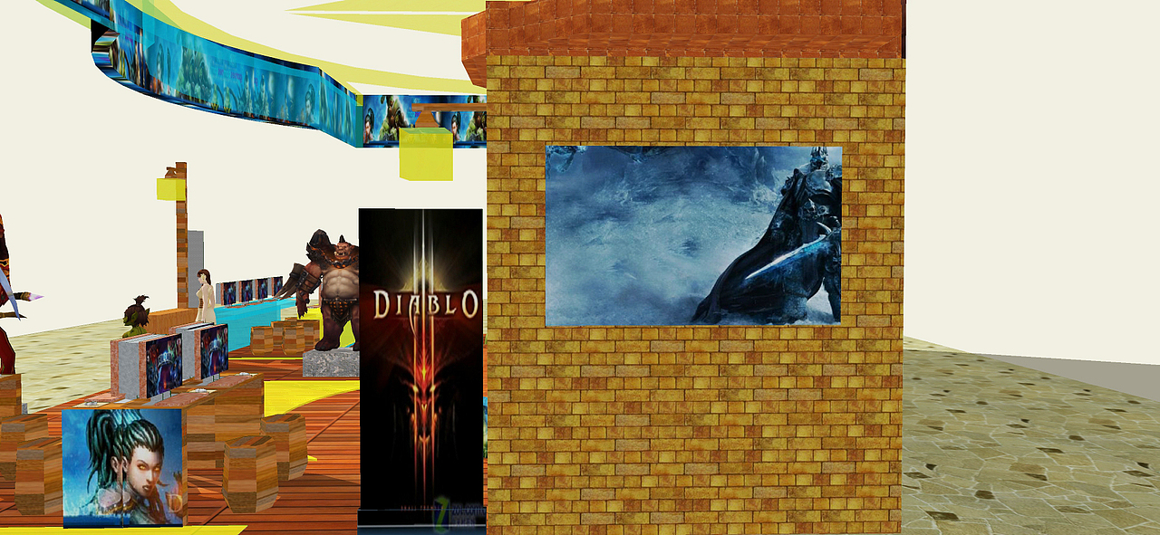 展厅设计练习（暴雪游戏展厅）