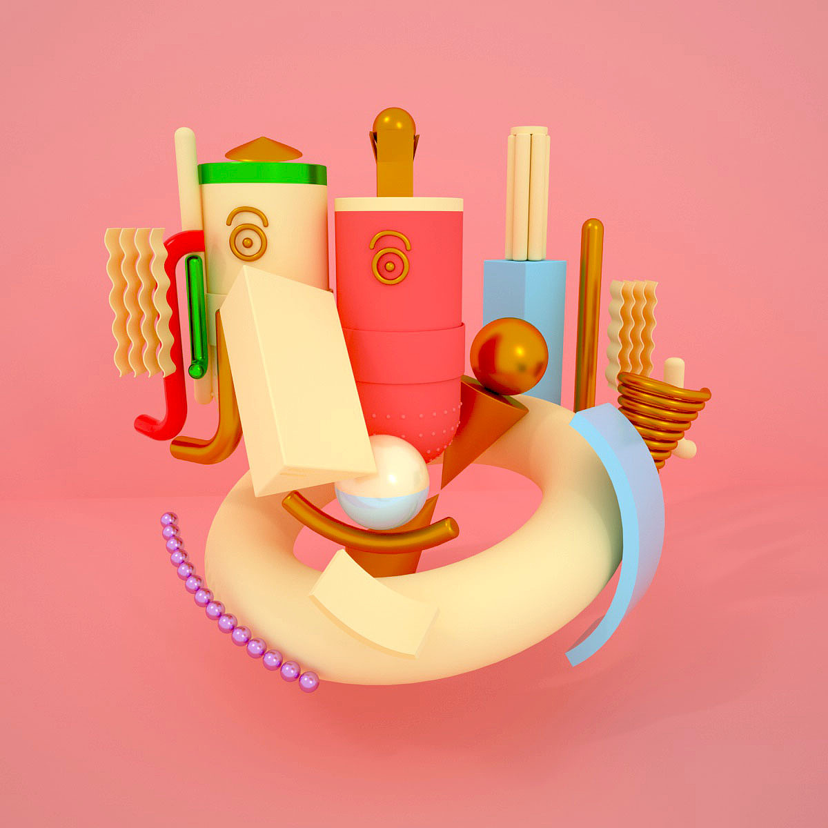 c4d化妆品建模 场景建模|三维|产品|z95525353_原创作品-站酷(zcool)