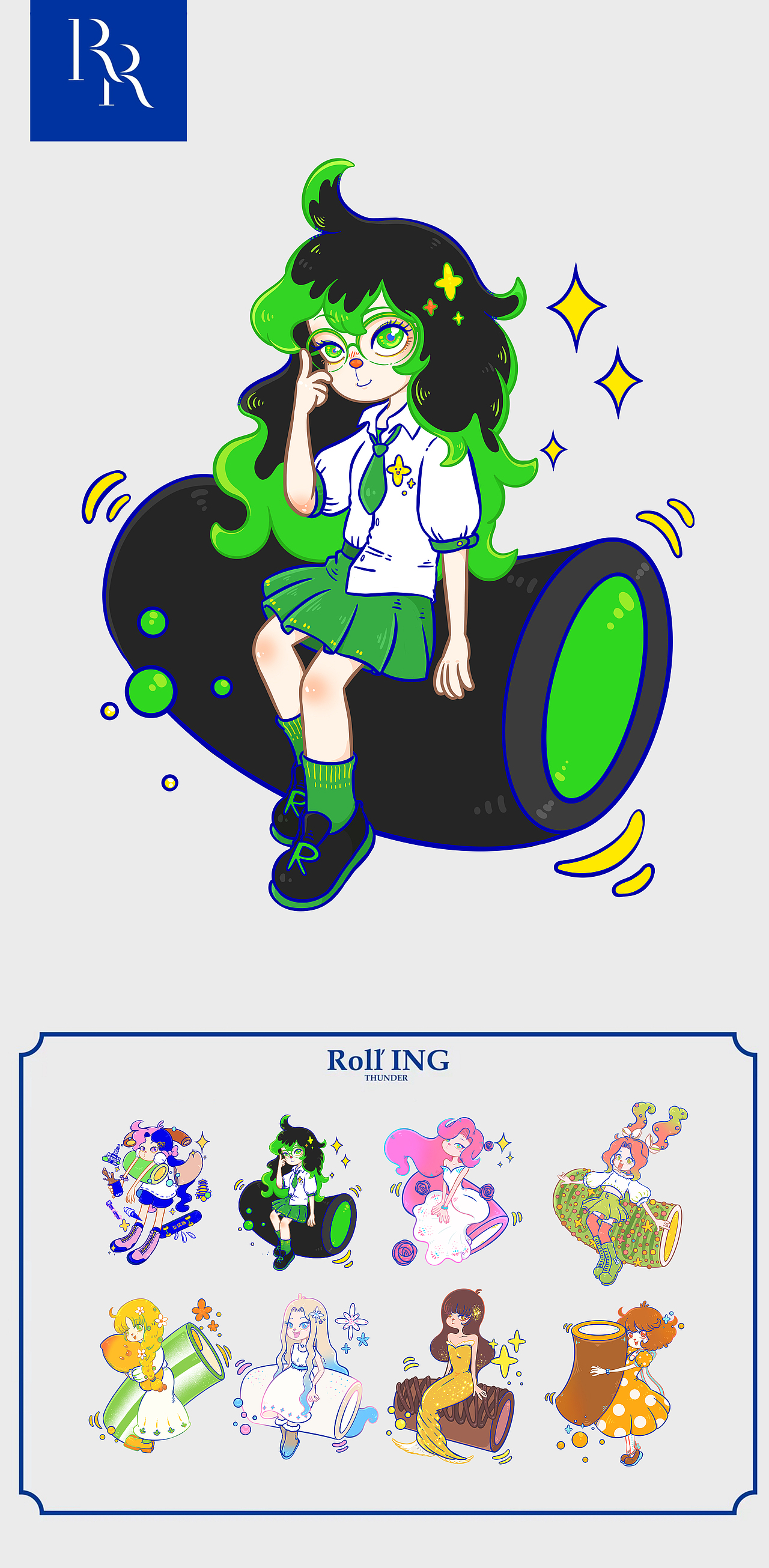 Roll‘ING THUNDER X 小井画个世界（图ZMzc0MTEyNTY0） - IP形象 - 站酷设计师小井画个世界玩原创素材 - 站酷ZCOOL