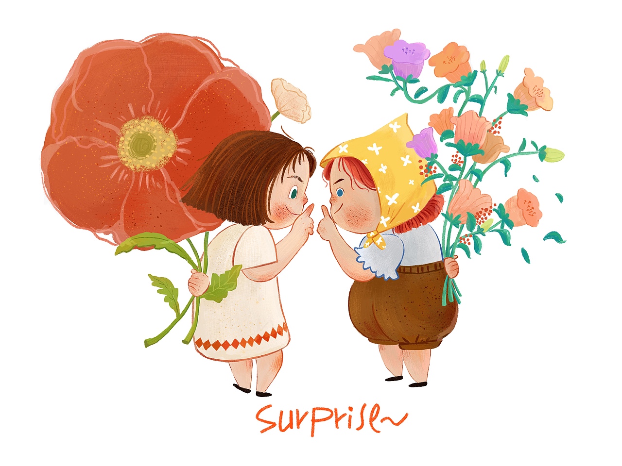 驚喜（圖ZMzAwNTk4MTg4） - 兒童插畫 - 站酷設(shè)計師都安原創(chuàng)素材 - 站酷ZCOOL