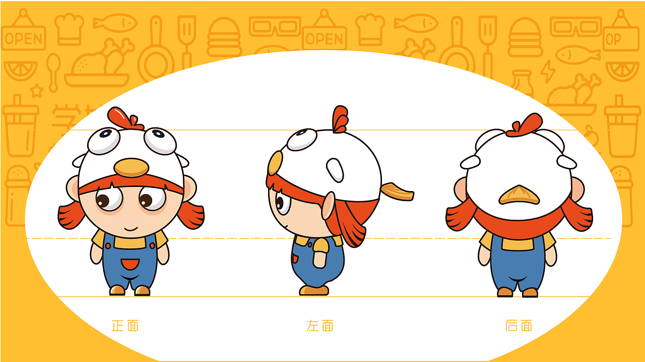 炸鸡店IP设计·香香学姐（图ZMjc3MTY0OTg0） - IP形象 - 站酷设计师叶子爸比原创素材 - 站酷ZCOOL