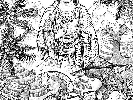 茶叶包装设计插画