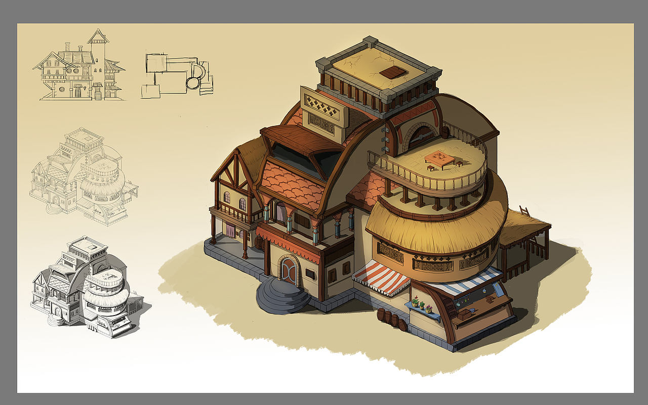 一些游戏场景原画练习