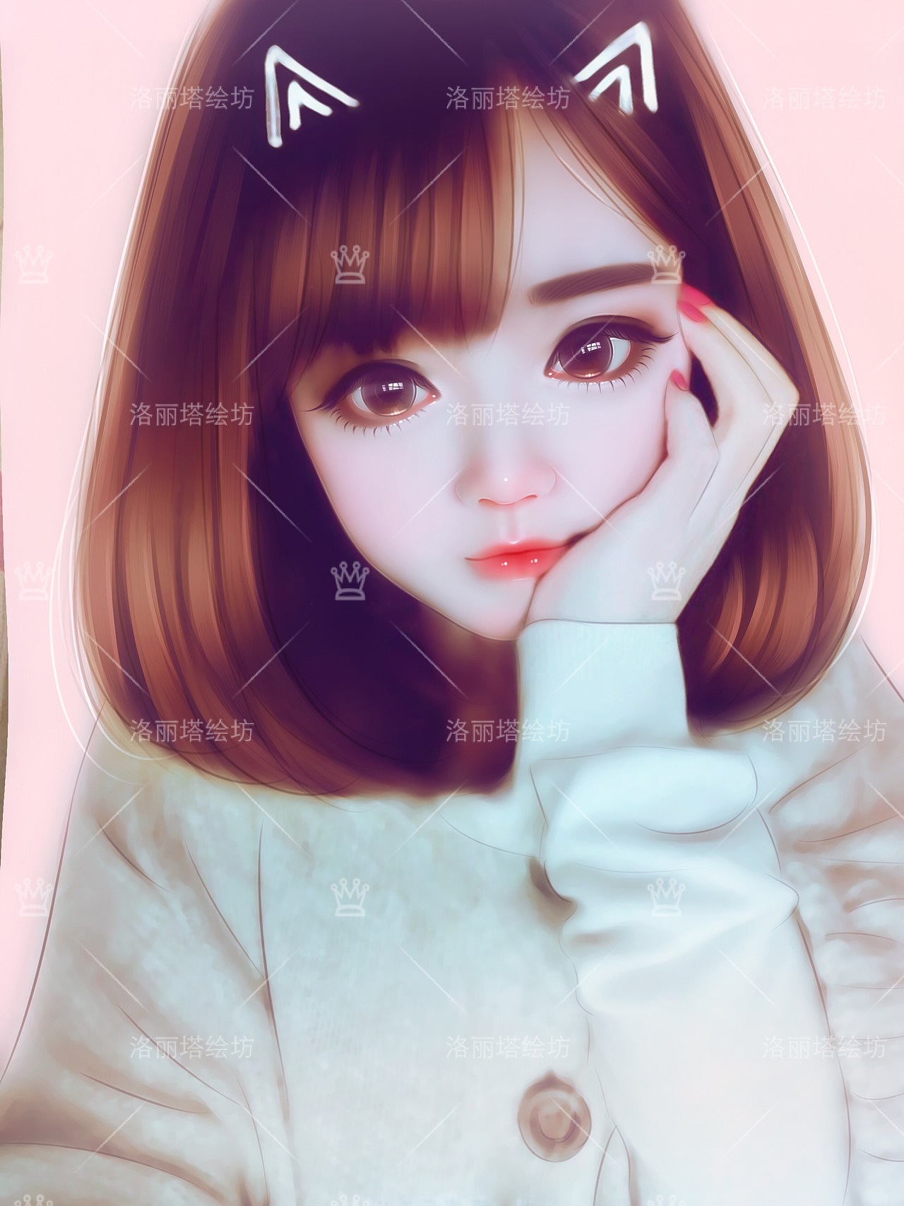 唯美娃娃风转手绘（图ZNDgyMzYxMDQ=） - 创作习作 - 站酷设计师奔奔晓蓉原创素材 - 站酷ZCOOL