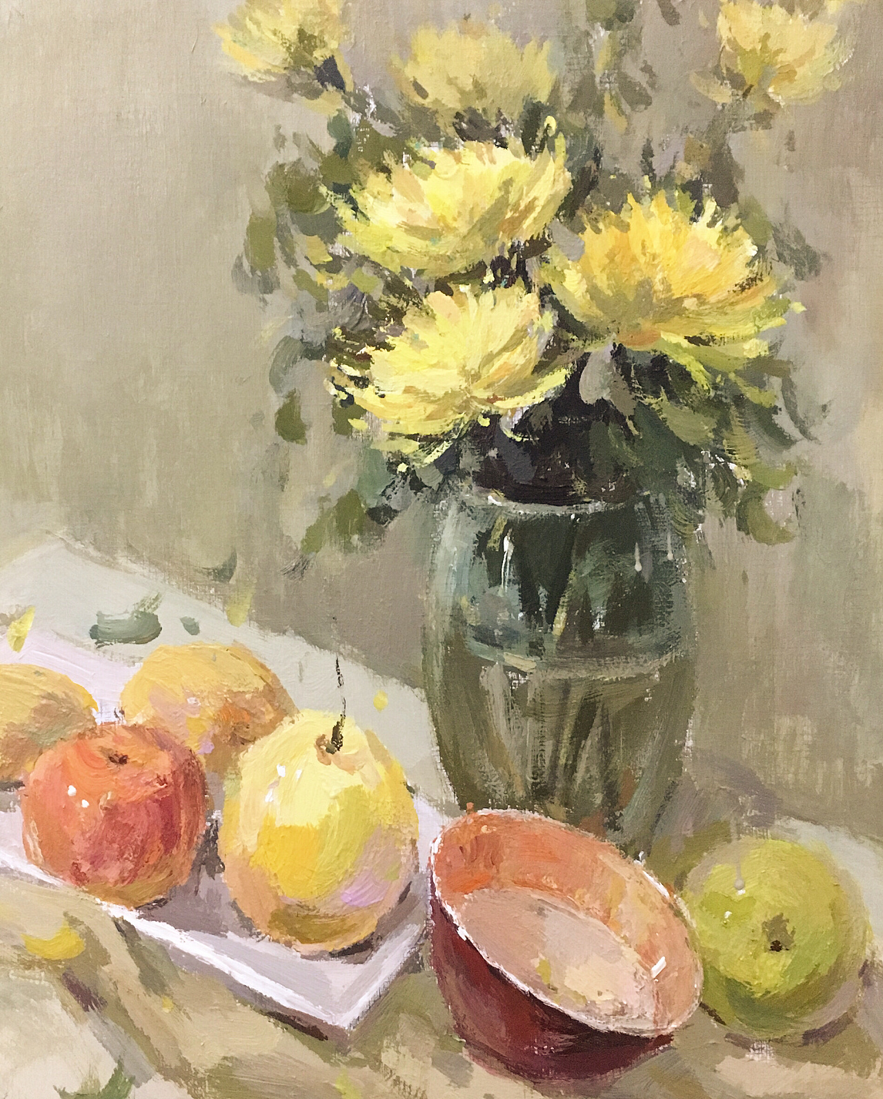 水粉画静物教程：陶罐、香蕉、苹果、高脚杯-露西学画画