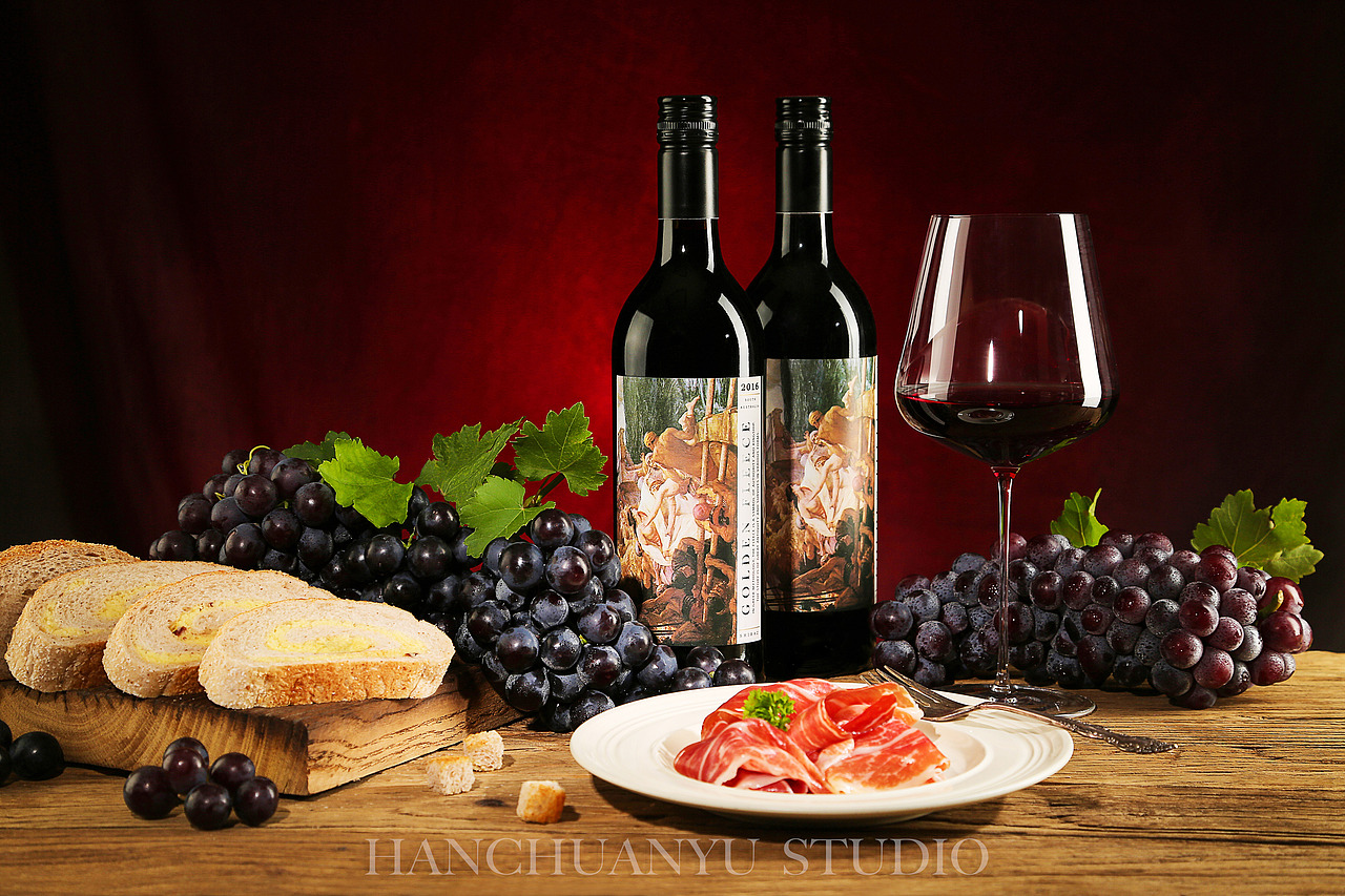 美食与美酒 红酒拍摄