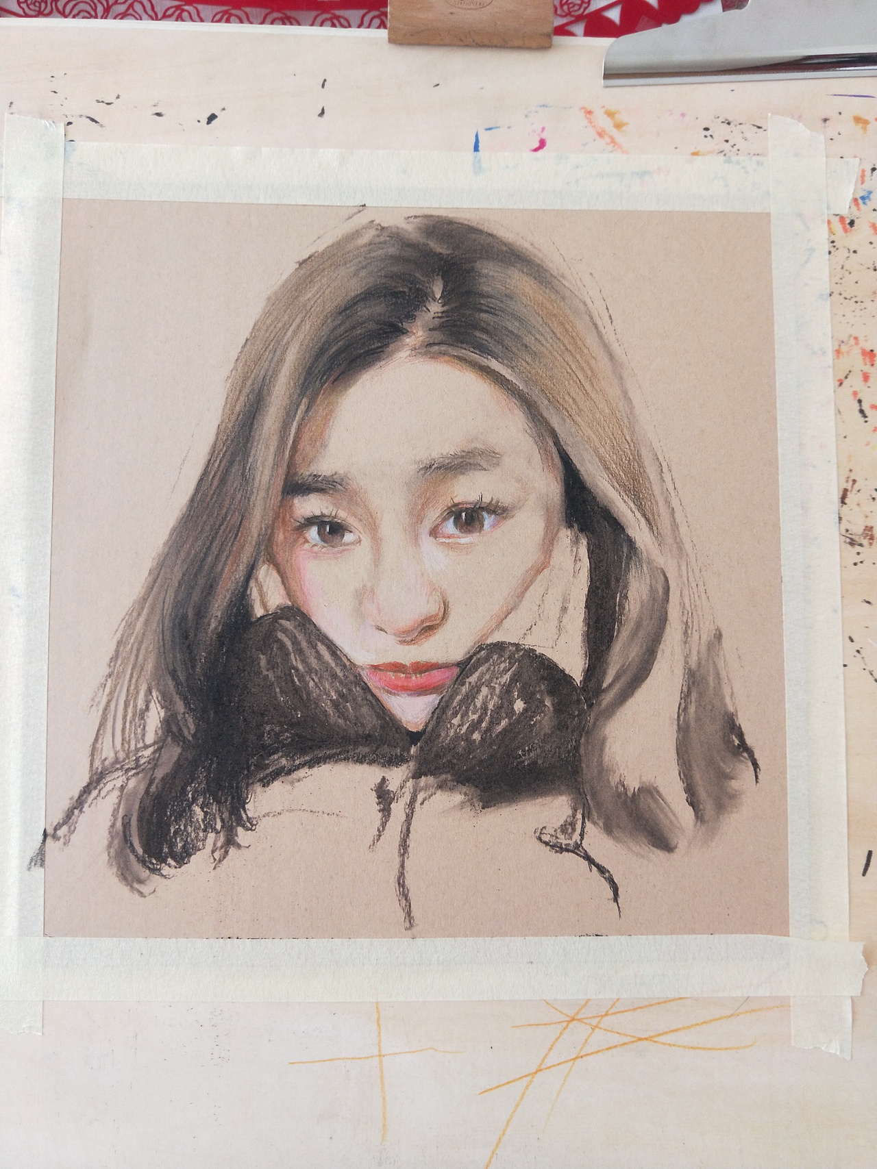 彩铅人像美不美