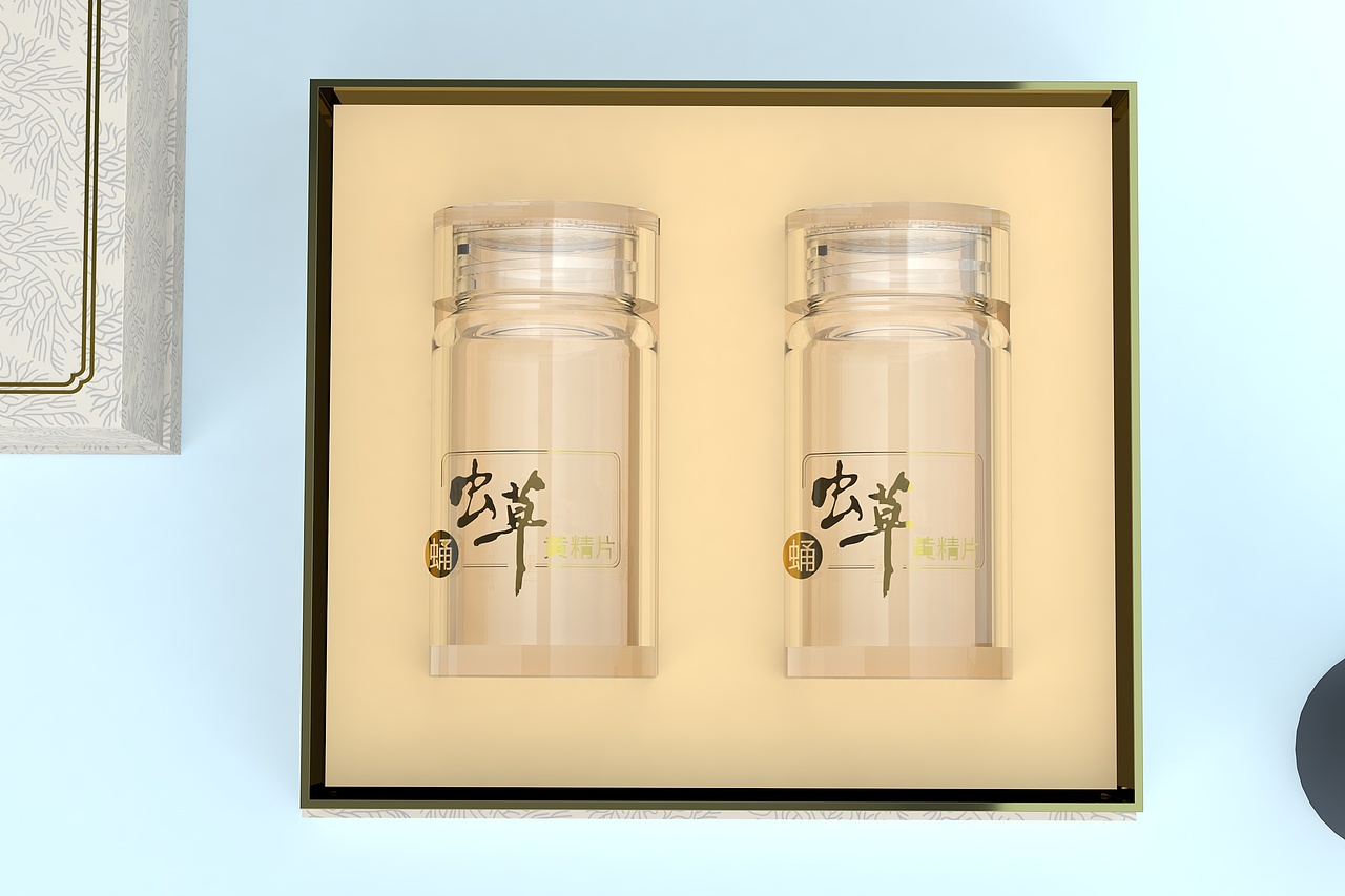 蟲草復(fù)古包裝保健品藥品包裝設(shè)計(jì)（圖ZMjc5NTM1MTAw） - 其他工業(yè)/產(chǎn)品 - 站酷設(shè)計(jì)師PINGPING啊原創(chuàng)素材 - 站酷ZCOOL