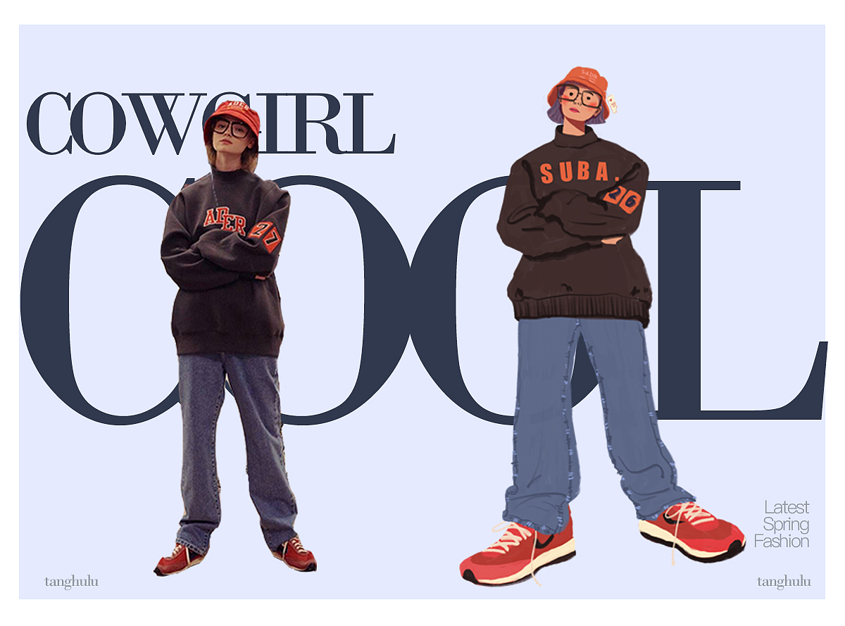 人物插画-乘风破浪的小姐姐们（图ZMjM0NDAzMDQw） - 创作习作 - 站酷设计师糖葫芦z原创素材 - 站酷ZCOOL