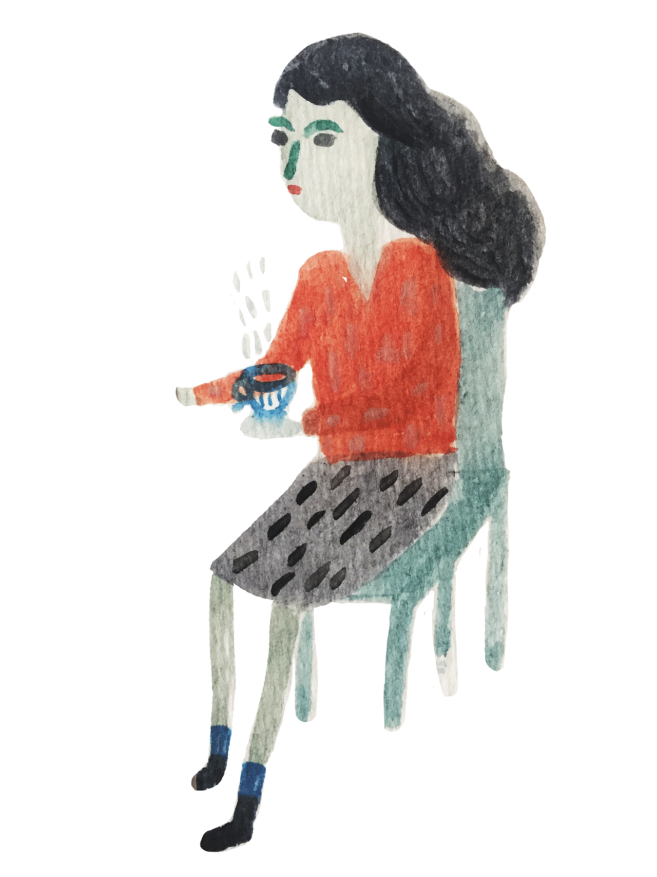 手绘-异形书签（图ZMTA4MDA1ODg0） - 新锐潮流插画 - 站酷设计师一个橘子丿原创素材 - 站酷ZCOOL