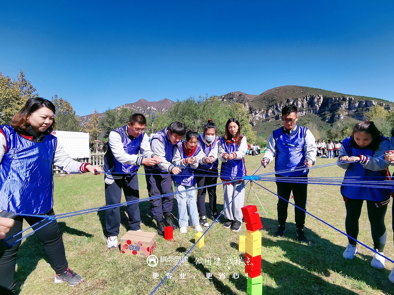 棋点团建|上午第二项目-合力建塔,合力创造更高成就,没一人都是不可或