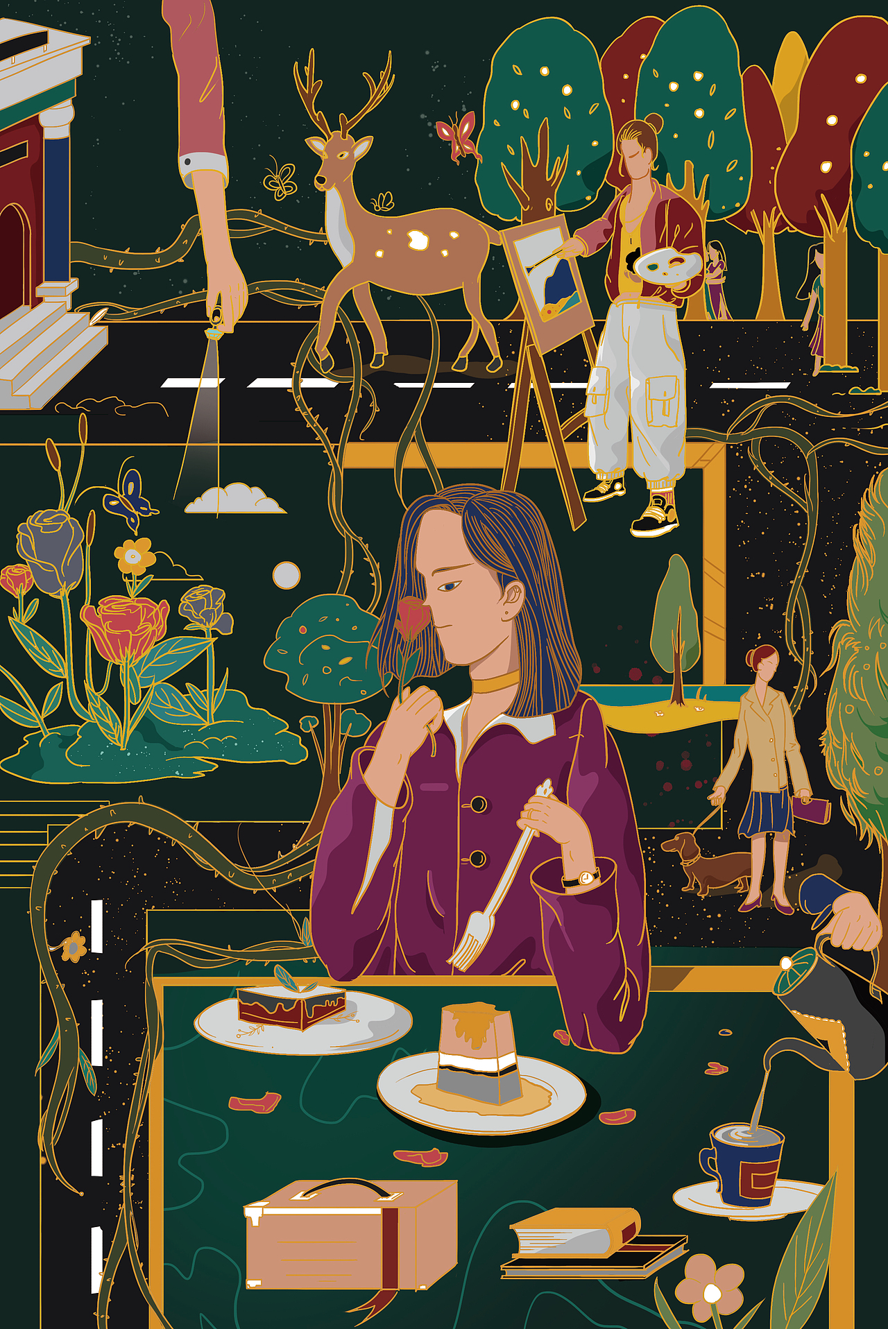 两个比特丘（图ZMjc0OTUwNzY4） - 商业插画 - 站酷设计师艺青illustration原创素材 - 站酷ZCOOL