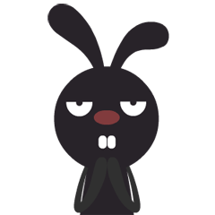 黑色兔子头像图片