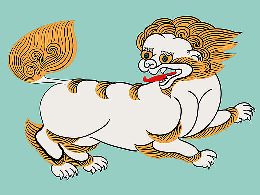 西藏狮子🦁️插画