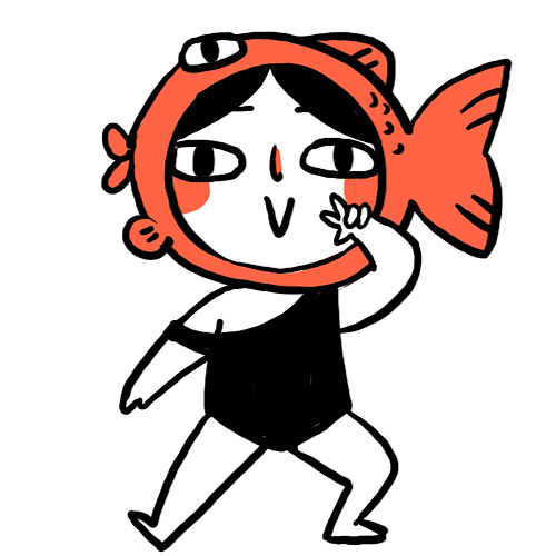 头戴锦鲤，身穿死库水，可爱至极。本想命名为大头鱼，但实属粗暴，所以还是叫鱼干酱吧~