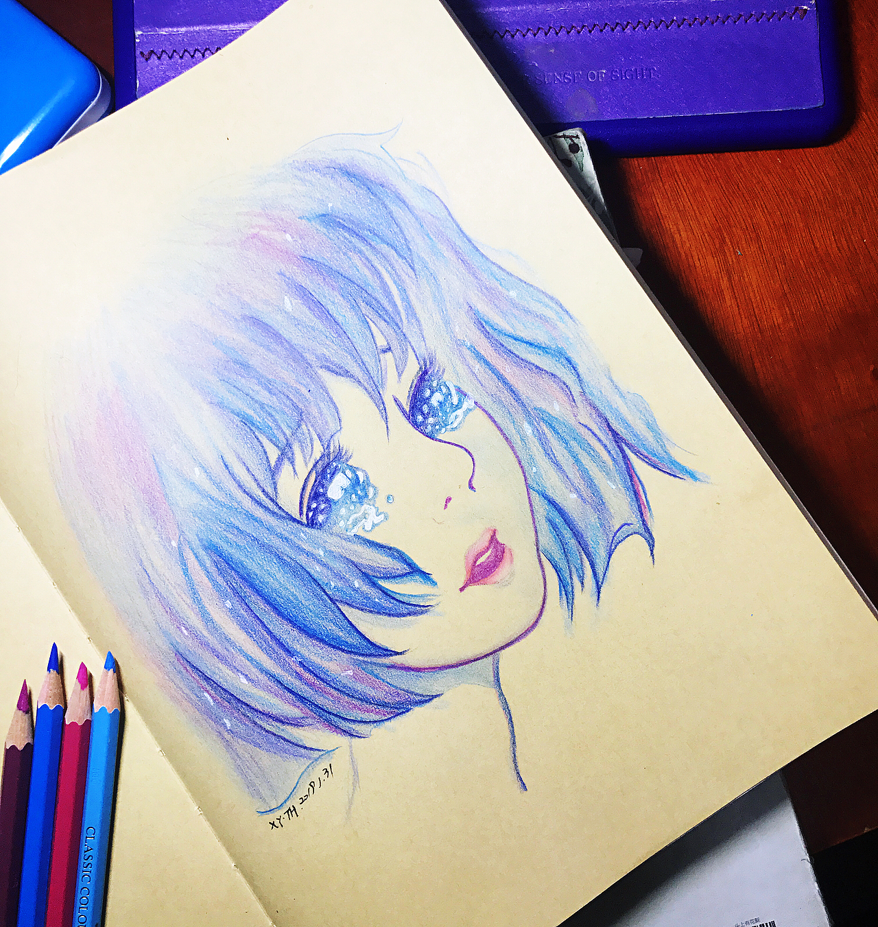 彩铅，针管笔作品【三】（图ZMTY0MDUxMTQ4） - 创作习作 - 站酷设计师英子手绘插画控原创素材 - 站酷ZCOOL