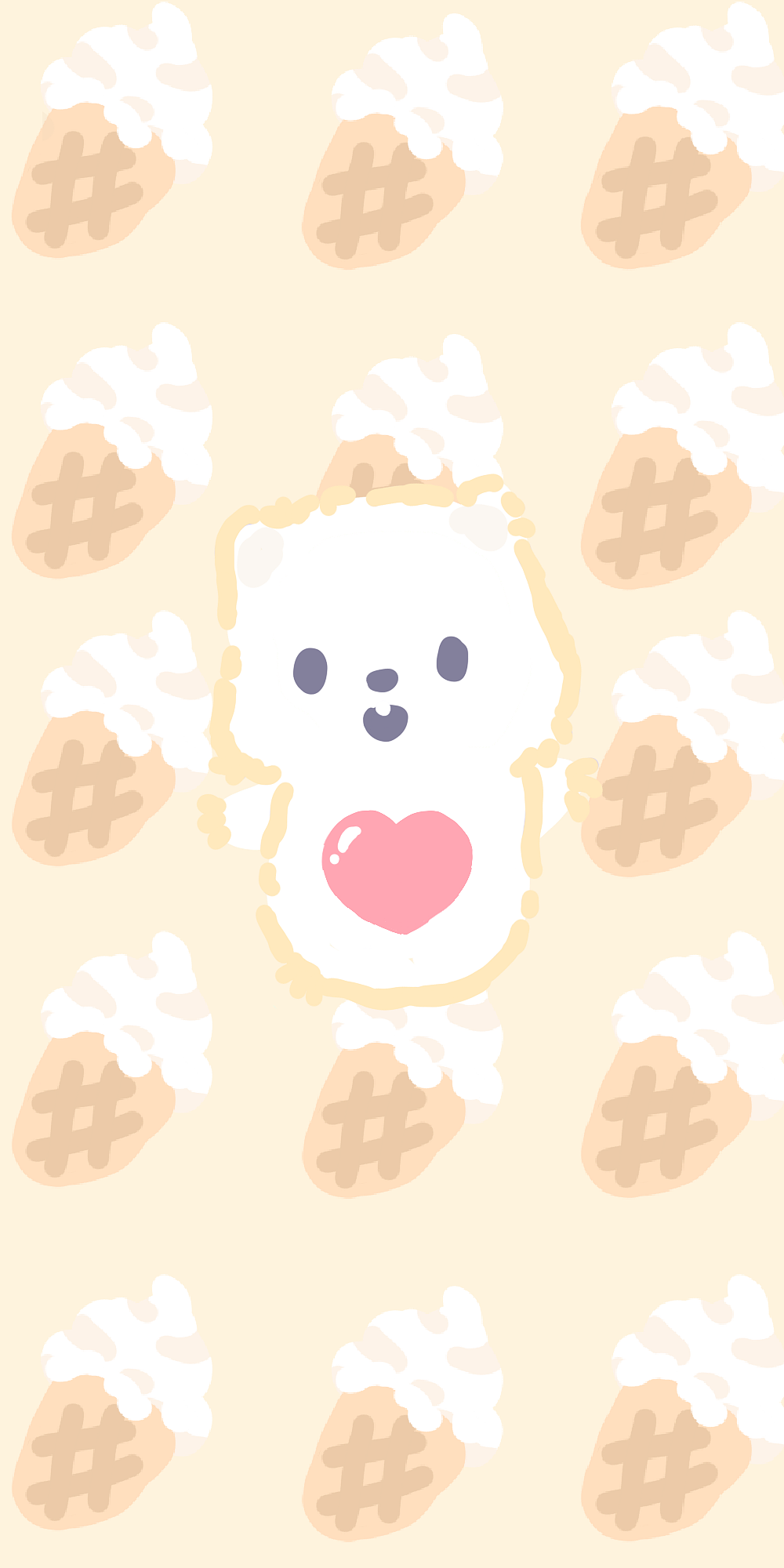 冰淇淋小袋熊原创可爱小袋熊卡通插画系列