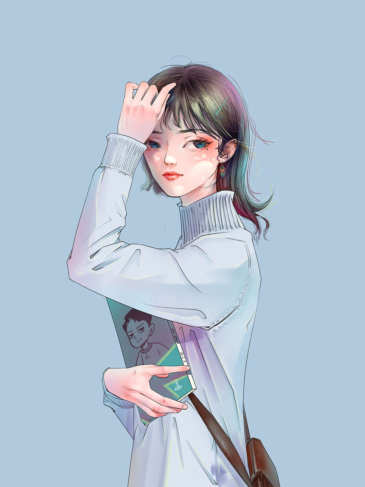拿书的女孩（图ZMjE5Nzk5NTIw） - 创作习作 - 站酷设计师神乐尤原创素材 - 站酷ZCOOL