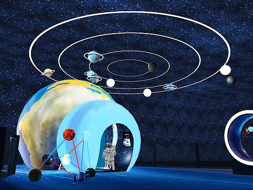 太空星球美陈效果图设计 打卡点