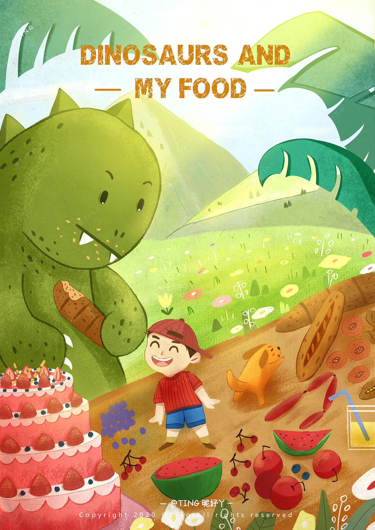 美食大作战（图ZMjY0ODYxMzUy） - 儿童插画 - 站酷设计师Ting舒婷原创素材 - 站酷ZCOOL