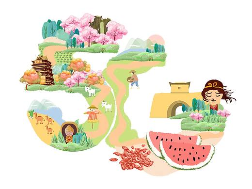 5g地域插画